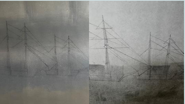  Sail Plans of Sloops in the 1700s typically used in the Transatlantic Voyages. Prints by author.