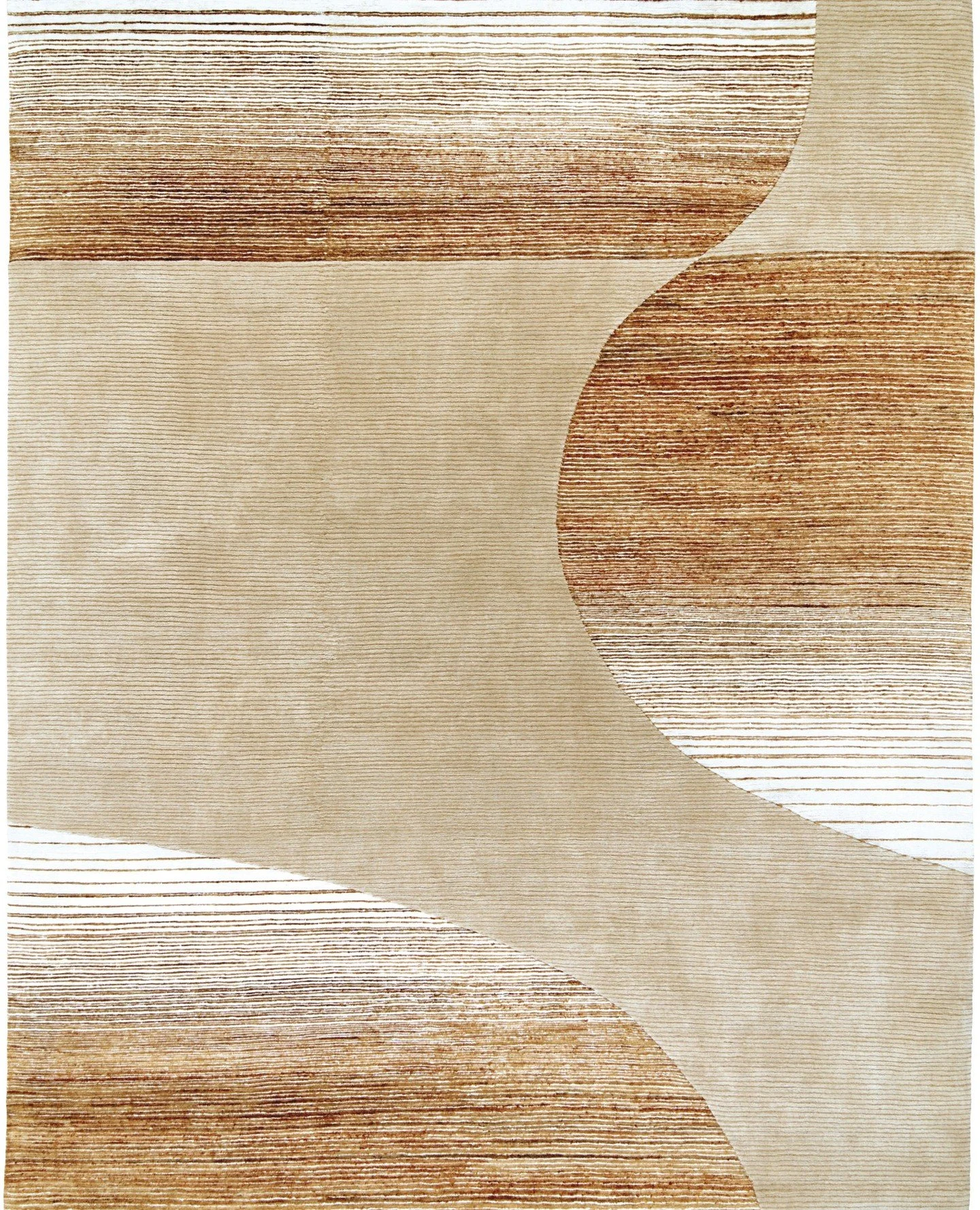 Texture unfolds with layered subtlety in Lucent Natural, from the Loominary Collection.⁠
⁠
Low loop and cut piles invite touch without demanding attention, while soft neutrals and warm browns move with quiet depth. Handknotted in Nepal with pashmina,