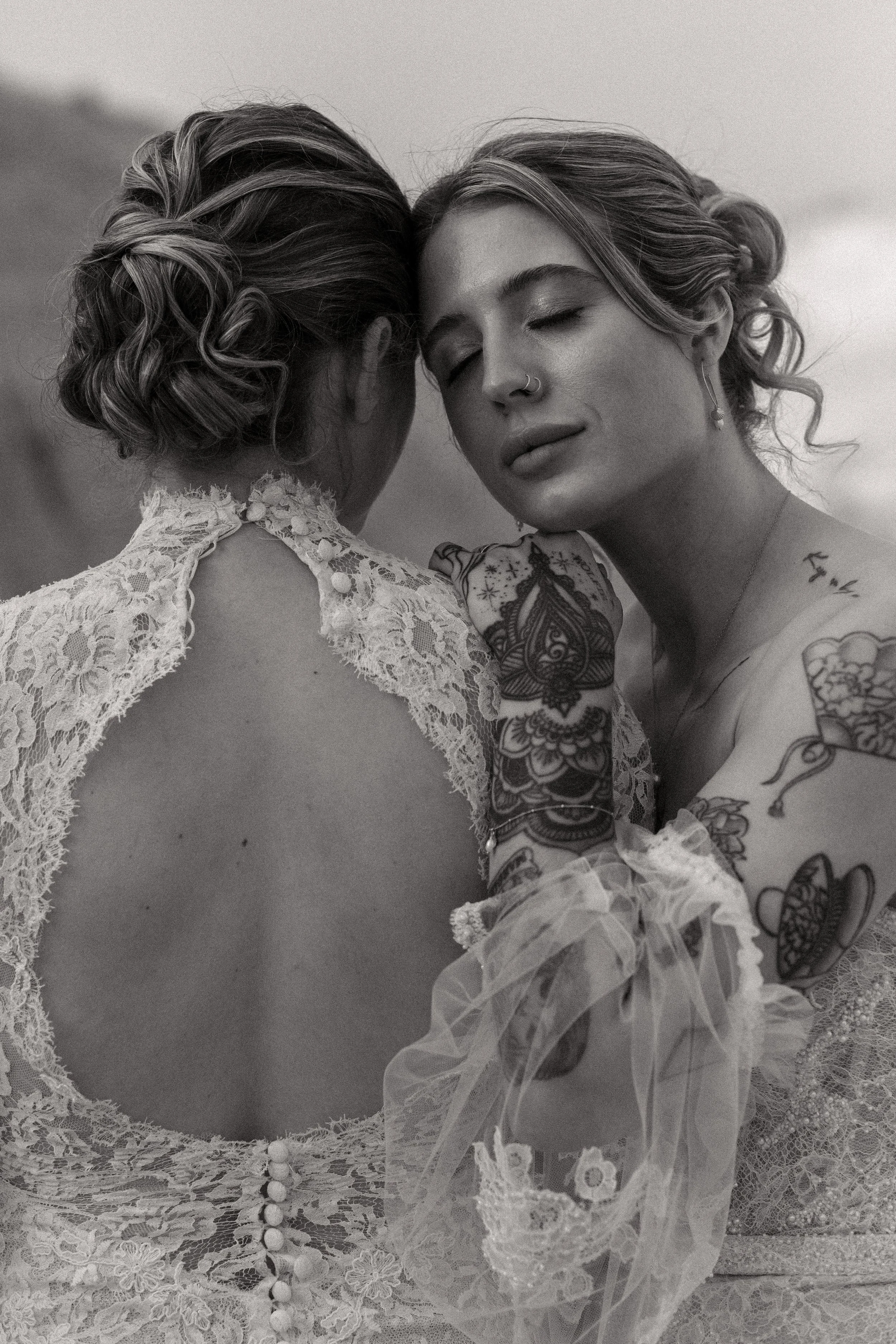 LGBT elopement on the island of Milos in Greece. Destination elopement photography