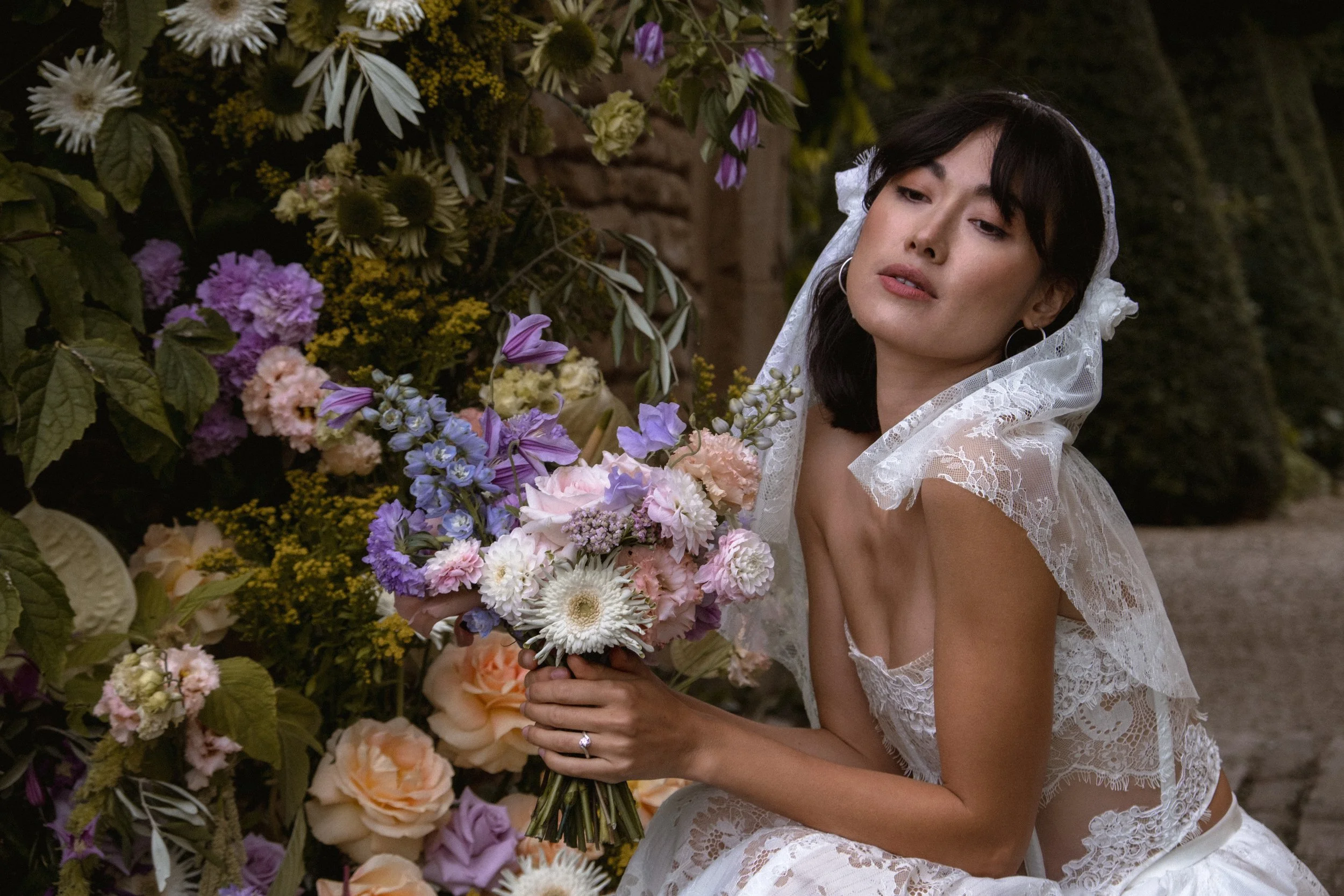 Editorial bridal portraits at Euridge Manor, UK