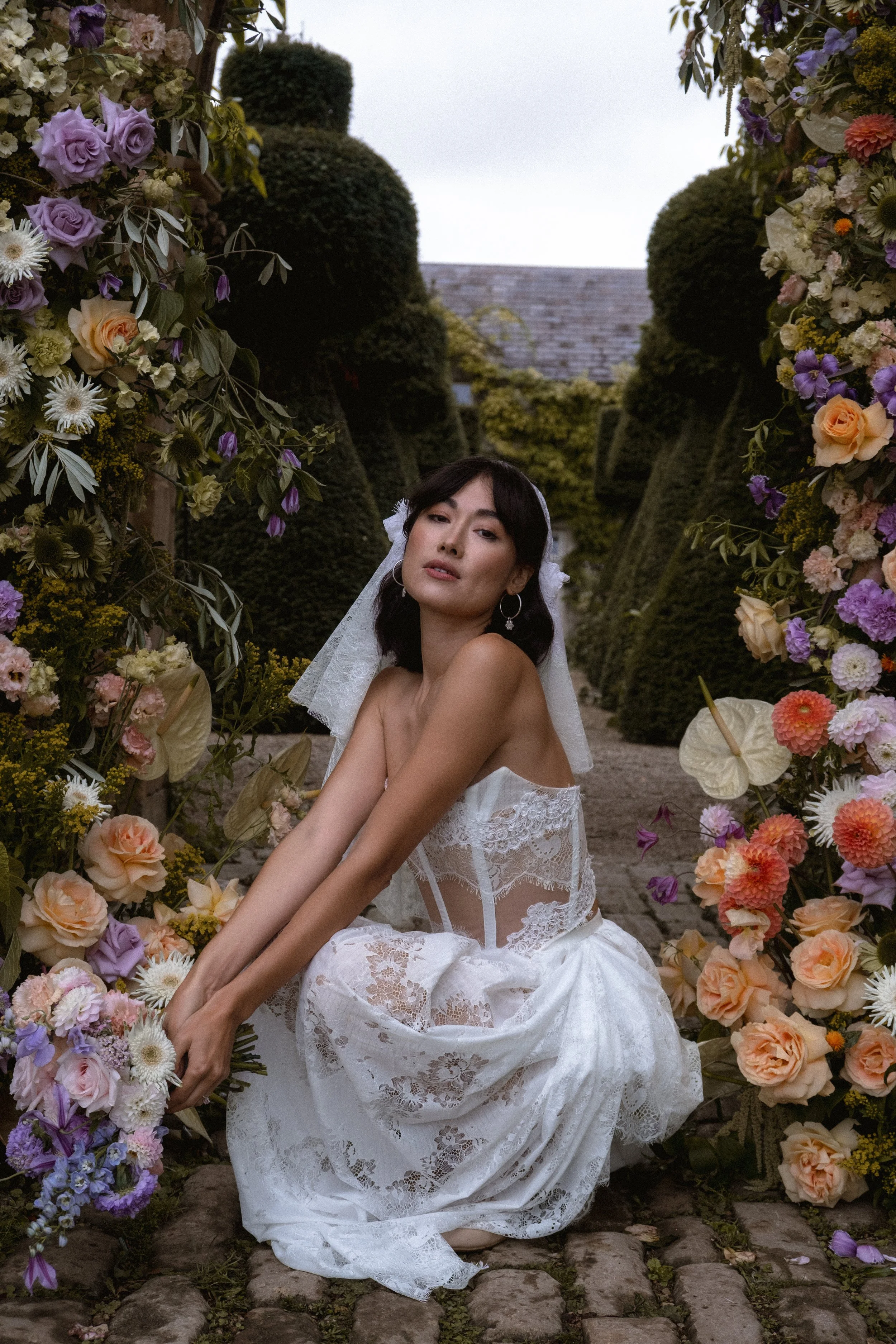 Editorial bridal portraits at Euridge Manor, UK