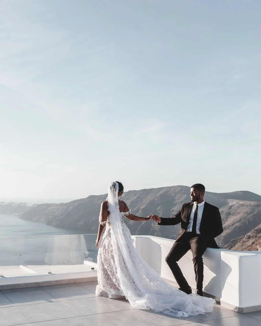 Luxury destination wedding planning in Santorini, Greece