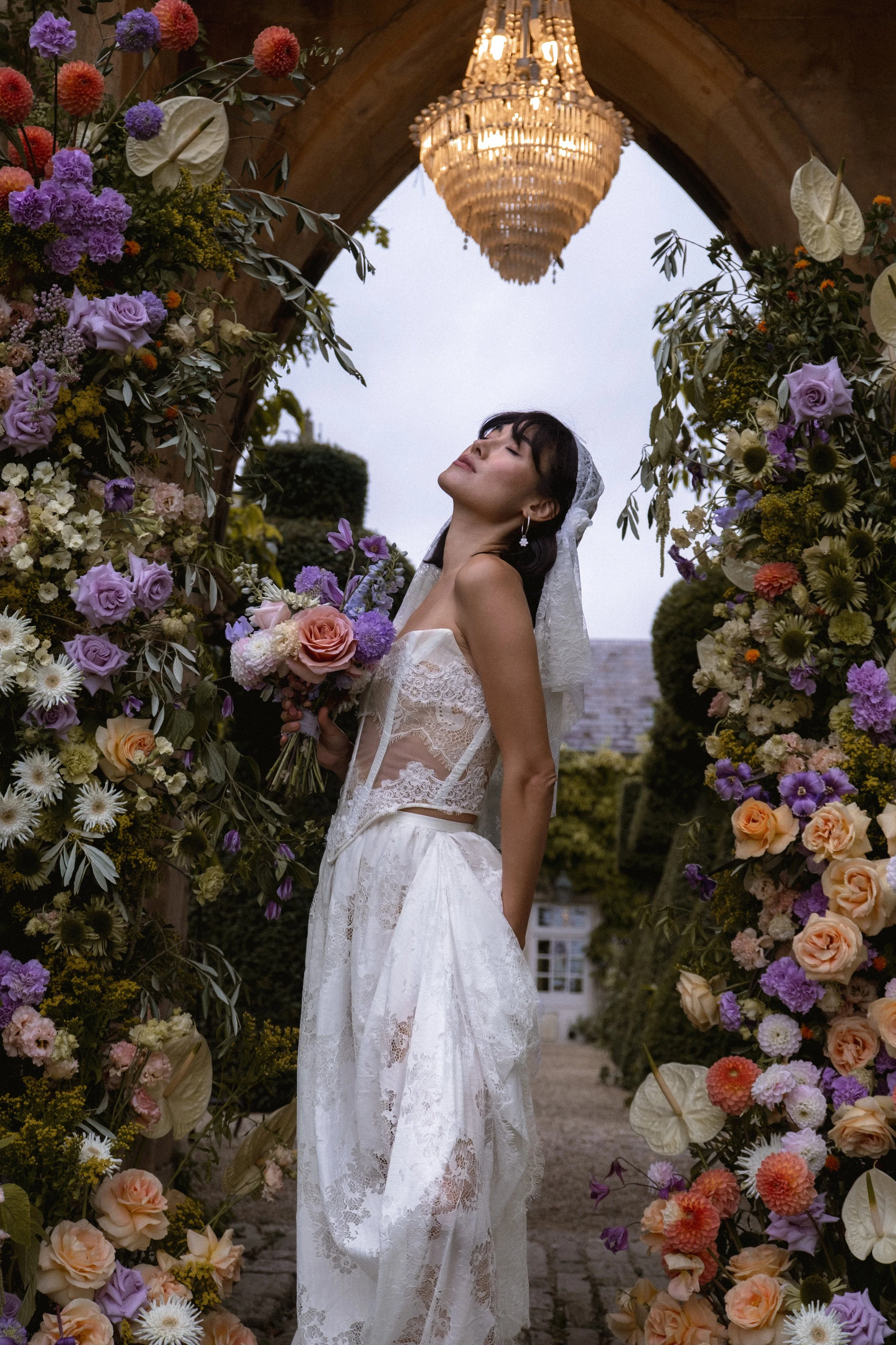 Editorial bridal portraits at Euridge Manor, UK