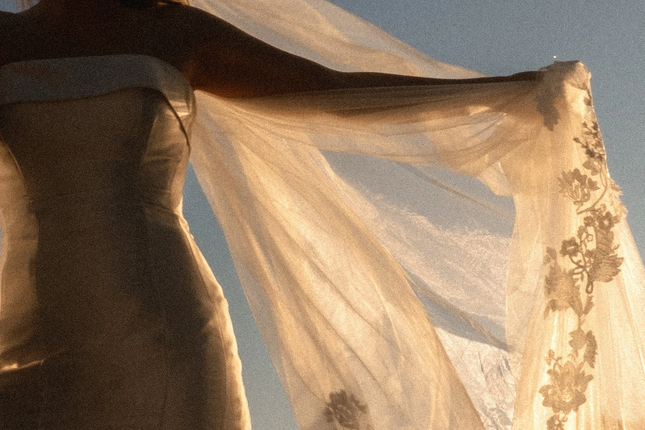 bridal details at sunset on the Amalfi Coast, Italy. Amalfi Coast elopement photographer
