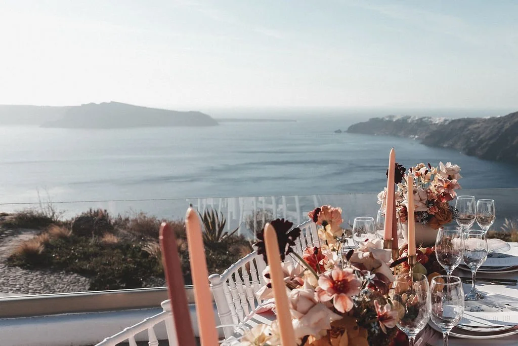 Luxury destination wedding planning in Santorini, Greece