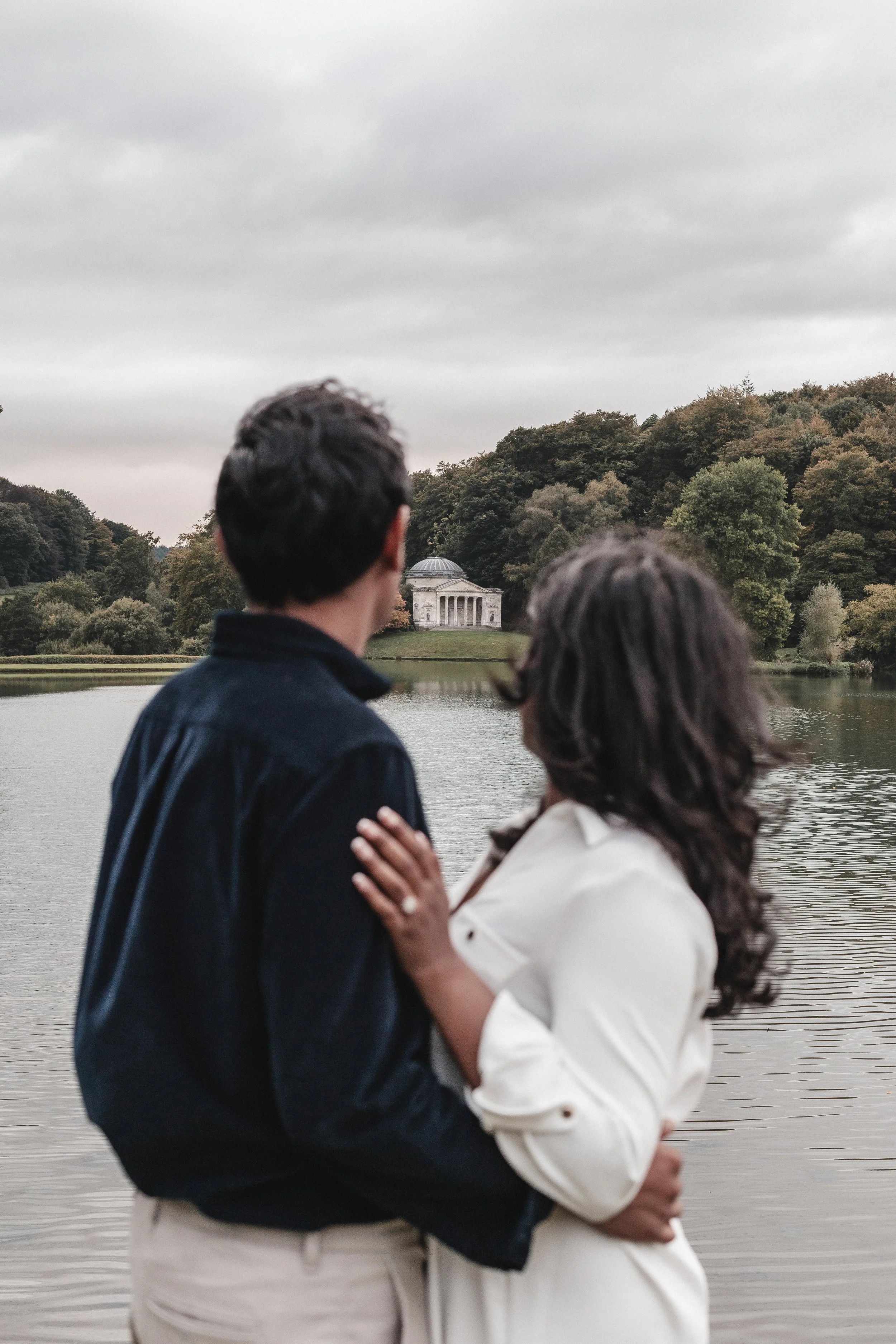 Proposal and engagement photography at Stourhead National Trust in The Cotswolds, UK
