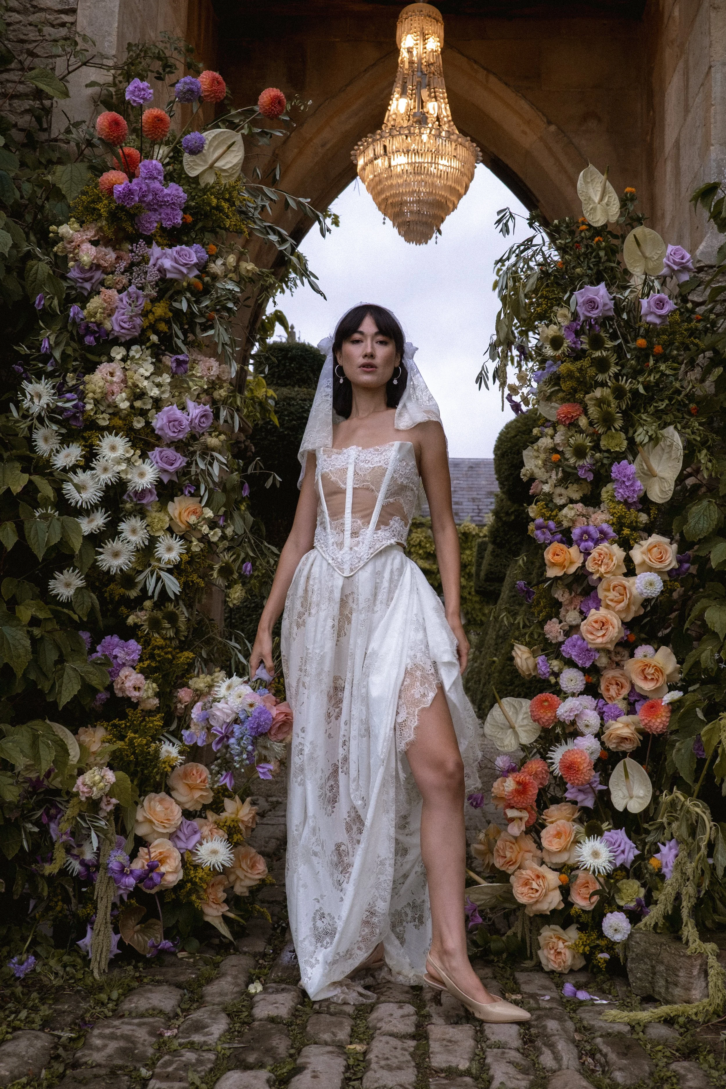 Editorial bridal portraits at Euridge Manor, UK