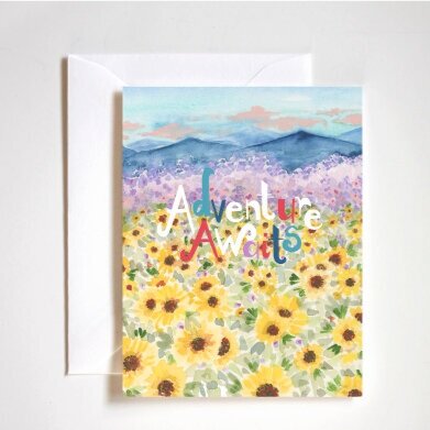 Adventure Awaits Greeting Card, graduation card, congrats graduate card, graduation 2021