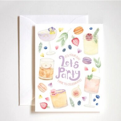 It's Your Day Let's Party Time to Celebrate Card, birthday card