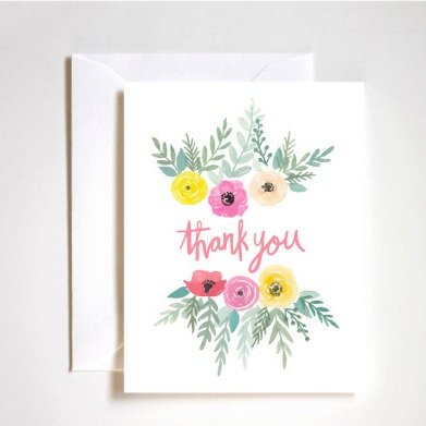 Thank You Floral Greeting Card