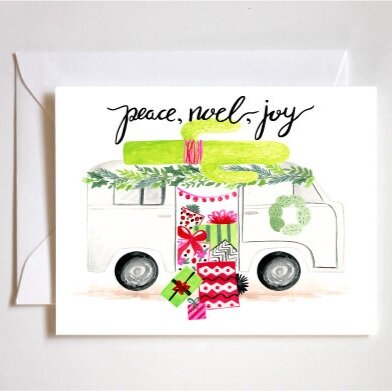 Peace, Noel, Joy Holiday Card