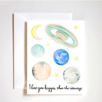 I love you bigger than the universe card, love card