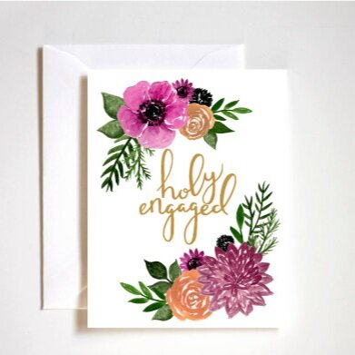 holy engaged card