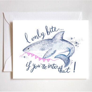 I only bite if you're into that card, love card, valentines card