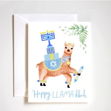 Happy Llama-kkah Card