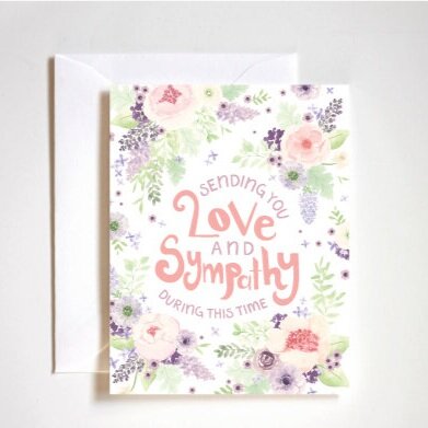 sending you love and sympathy during this time card