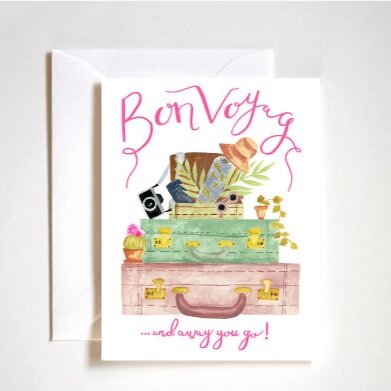 Bon Voyage and Away You Go Greeting Card