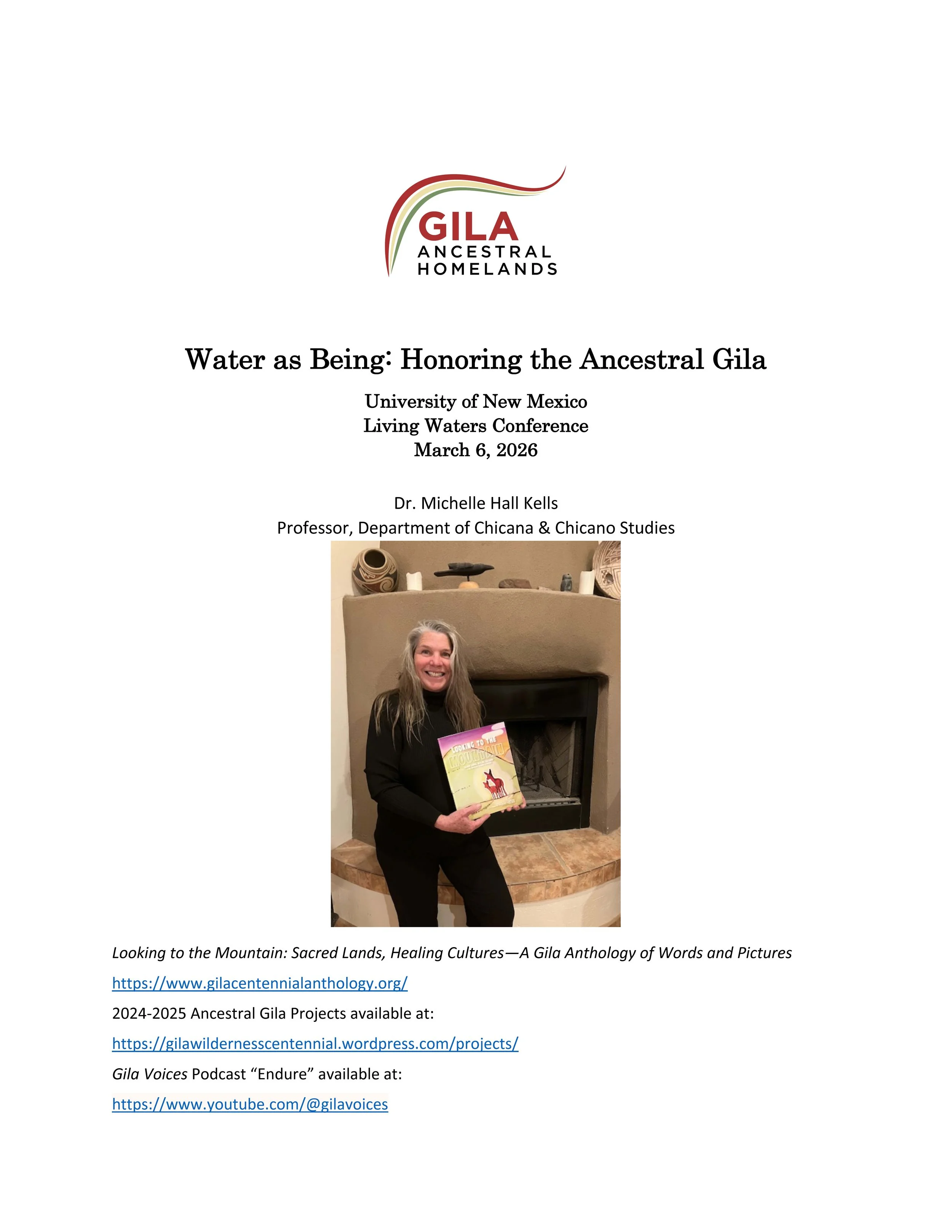 Water as Being: Honoring the Ancestral Gila