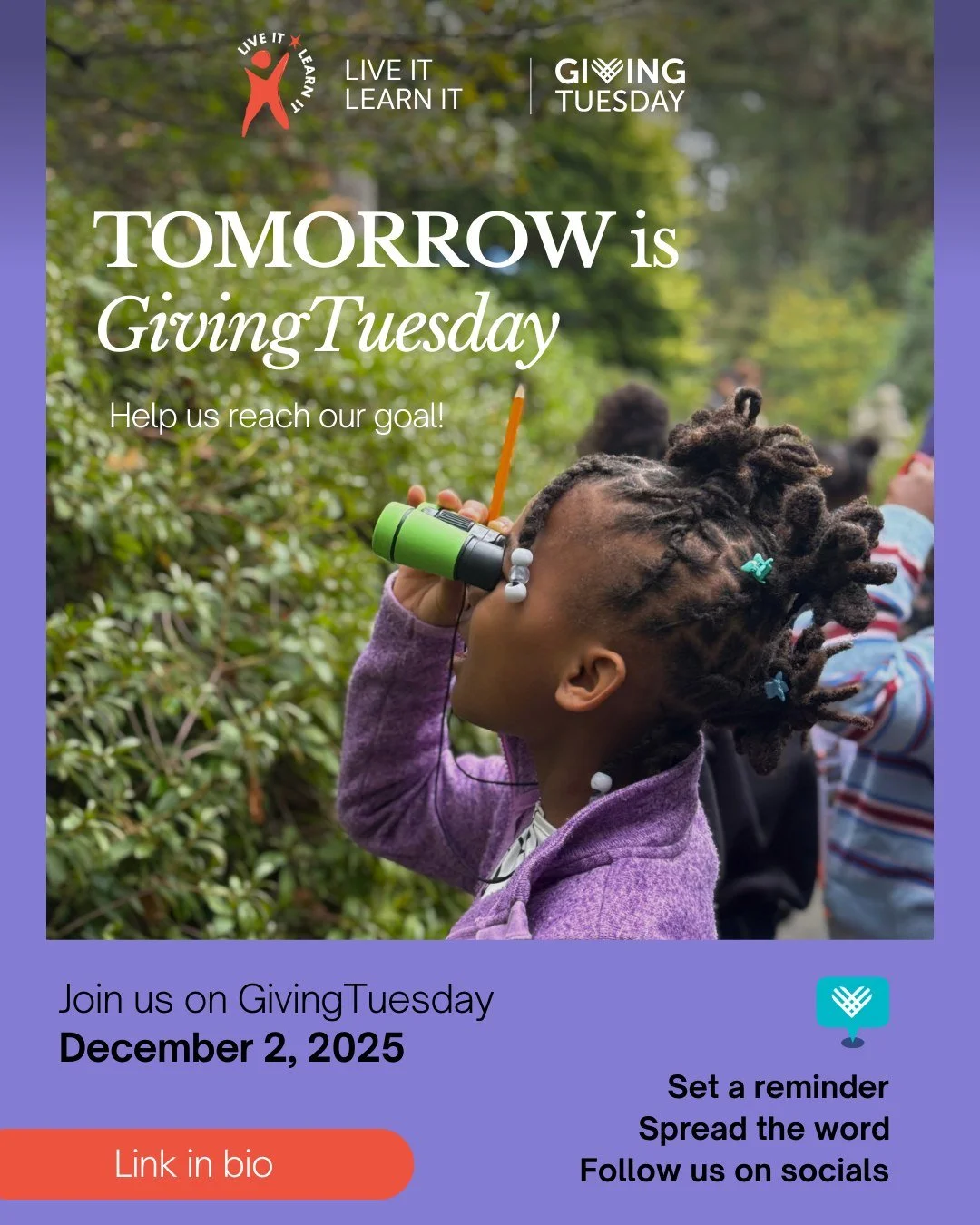🎉 Tomorrow&rsquo;s the day!

We&rsquo;re celebrating 20 years of LILI &mdash; and the incredible DC teachers who make learning come alive for their students.

Every gift, every share, every word of encouragement helps our community thrive.
Join us o