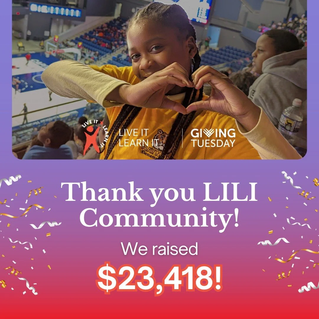 Giving Tuesday was incredible &mdash; Thank you, LILI Community!

Our community came together yesterday to honor educators and support DC students. We are thrilled to share that we blew past our Giving Tuesday goal and raised an incredible $23,418! O