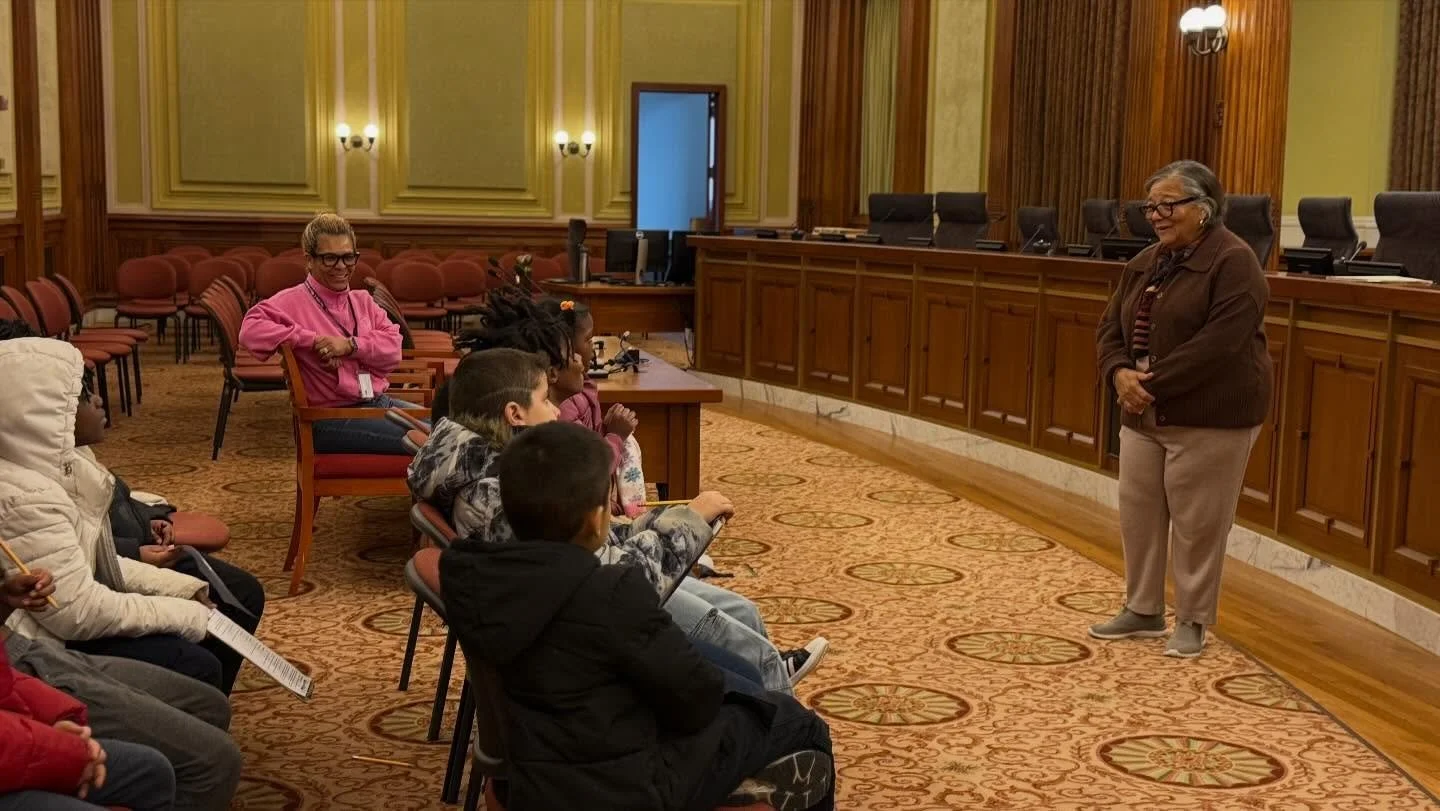 Snowed in ❄️ but still thinking about last week&rsquo;s big moment when LILI connected third graders with the John A. Wilson Building 🏛️✨!! Students shared what they care about in this city and their BIG ideas 💡, and she truly listened. Huge thank 