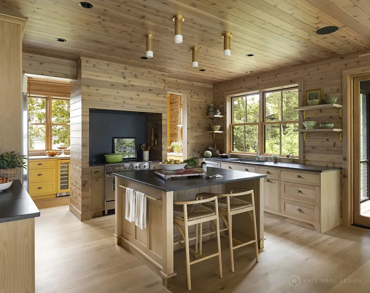 Warm Contemporary Cabin Style Kitchen Remodel by Kate Roos Design project photo