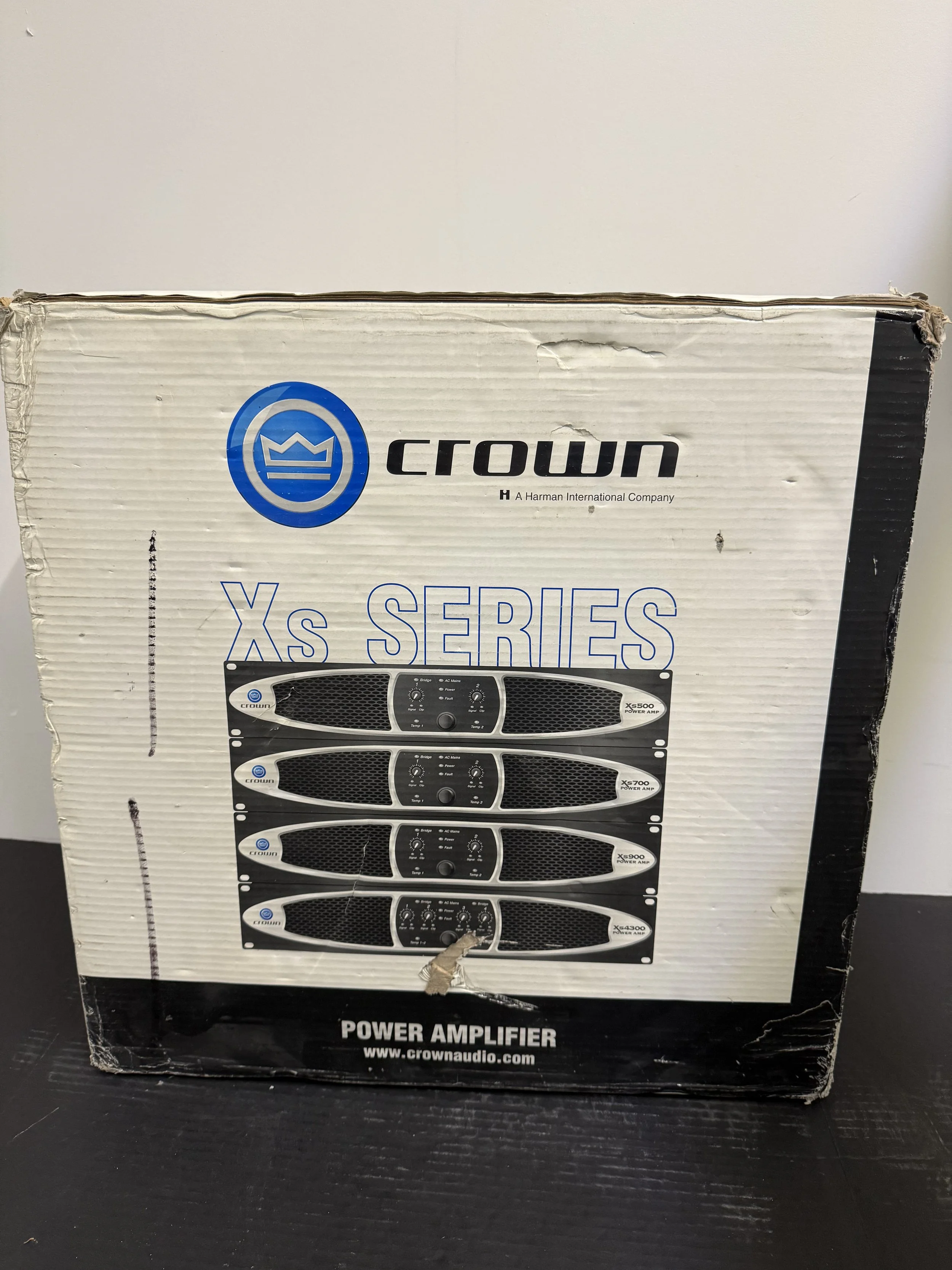 194.  Crown GXF4300 power amp, new in box, not tested, as is smoking environment