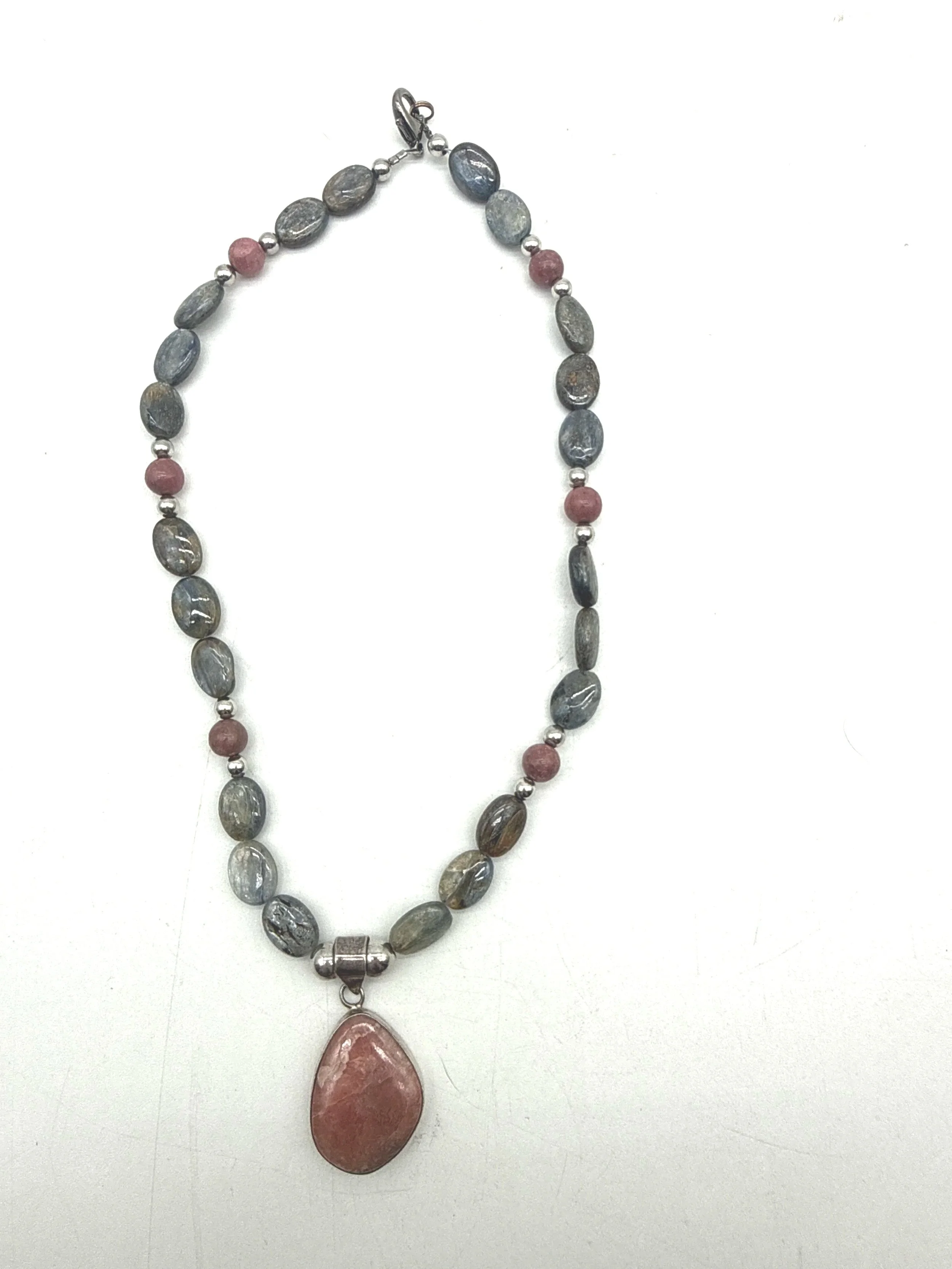 679.  Sterling silver and quartz necklace 18''