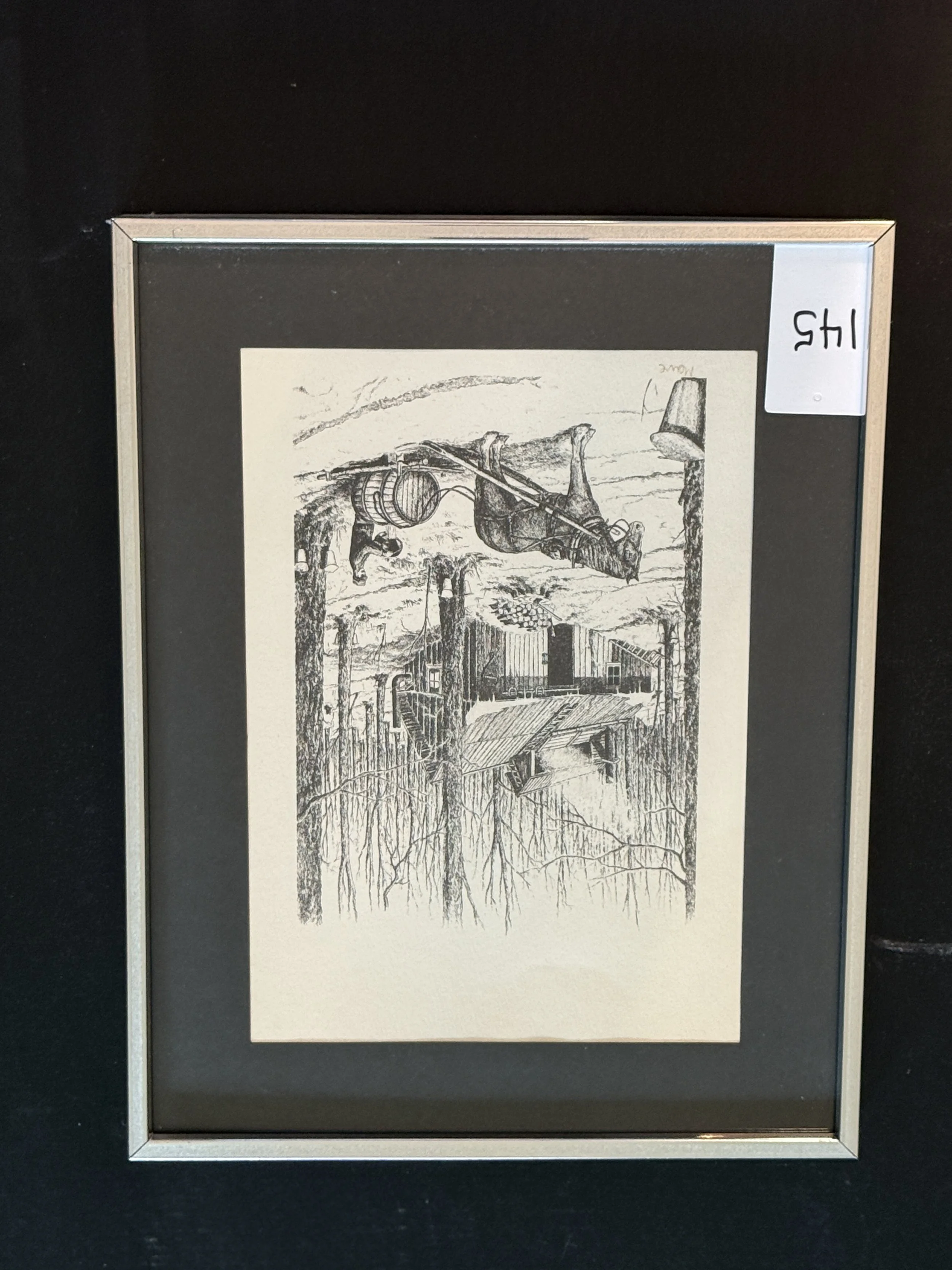 146.  Remparts, artist signed Mave, Quebec, frame 11x14"