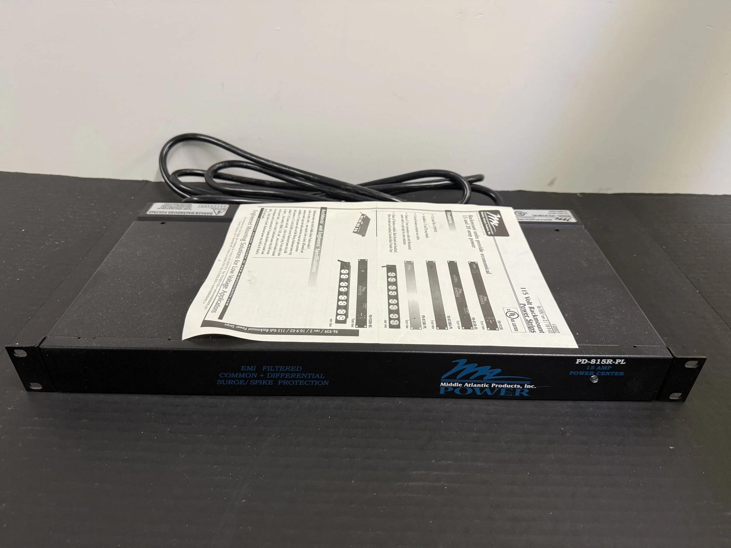 157.  Middle Atlantic Products rackmount power, 9 outlet, model PD-915R, not tested, as is smoking environment
