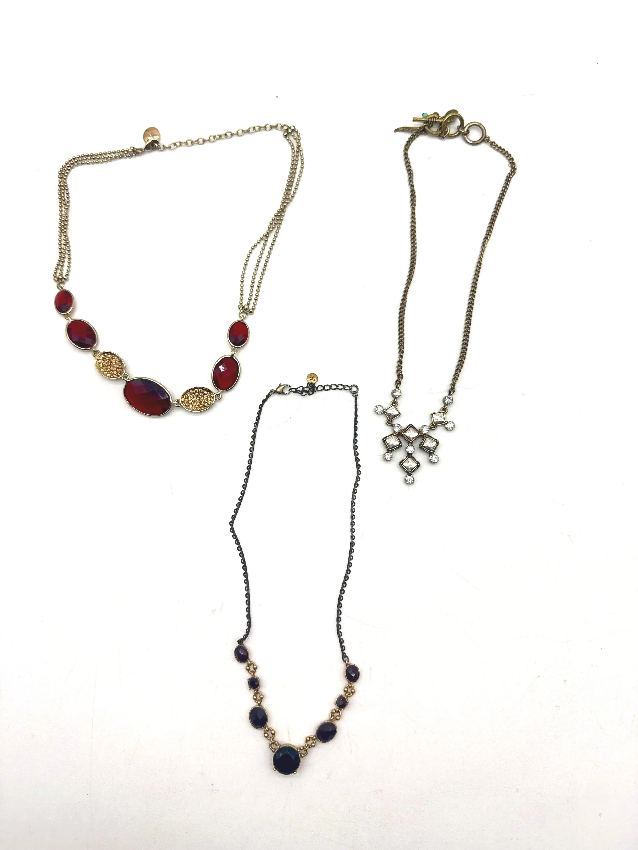 676.  Jones New York, LIz Claiborne and Nine West Vintage American necklaces 16''-18''