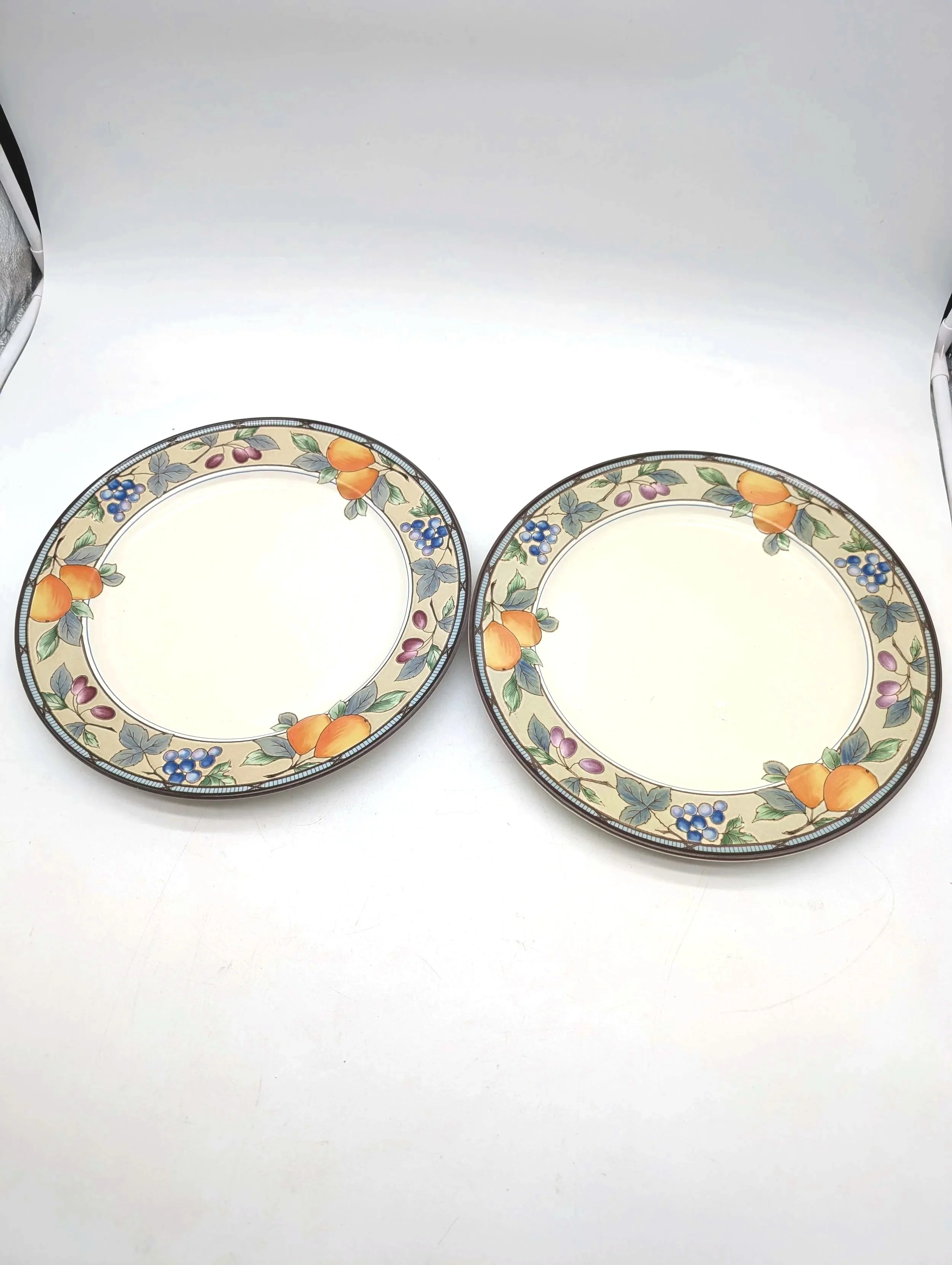 566.  2 Mikasa Harvest platters 12.5'' LIKE NEW