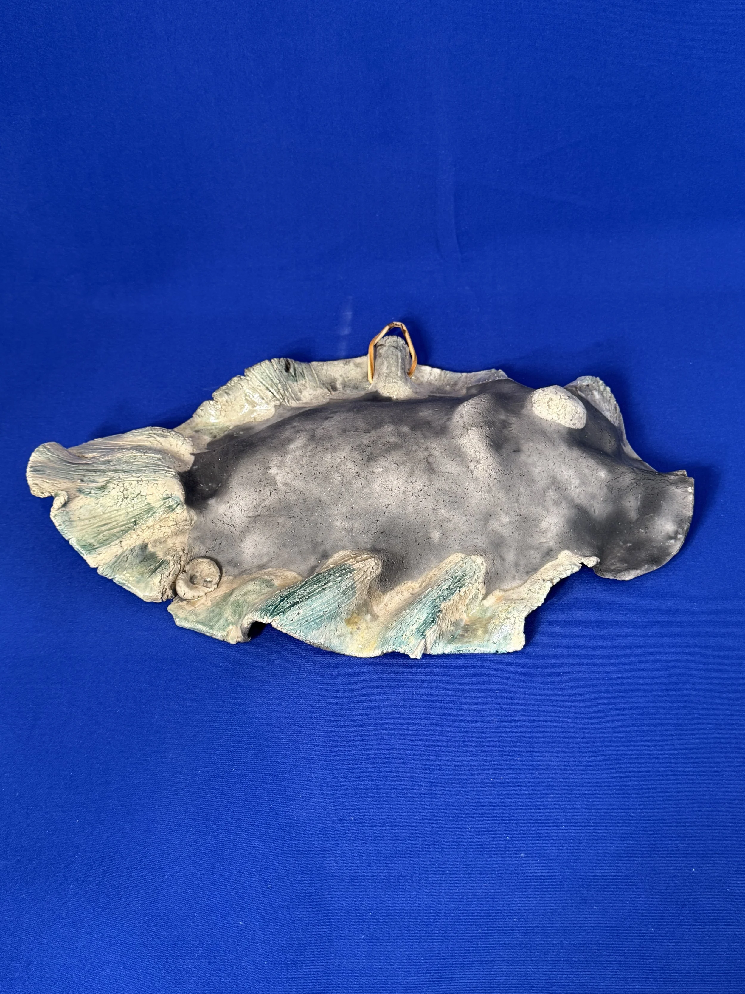 144.  Raku fish, 13x8.5"