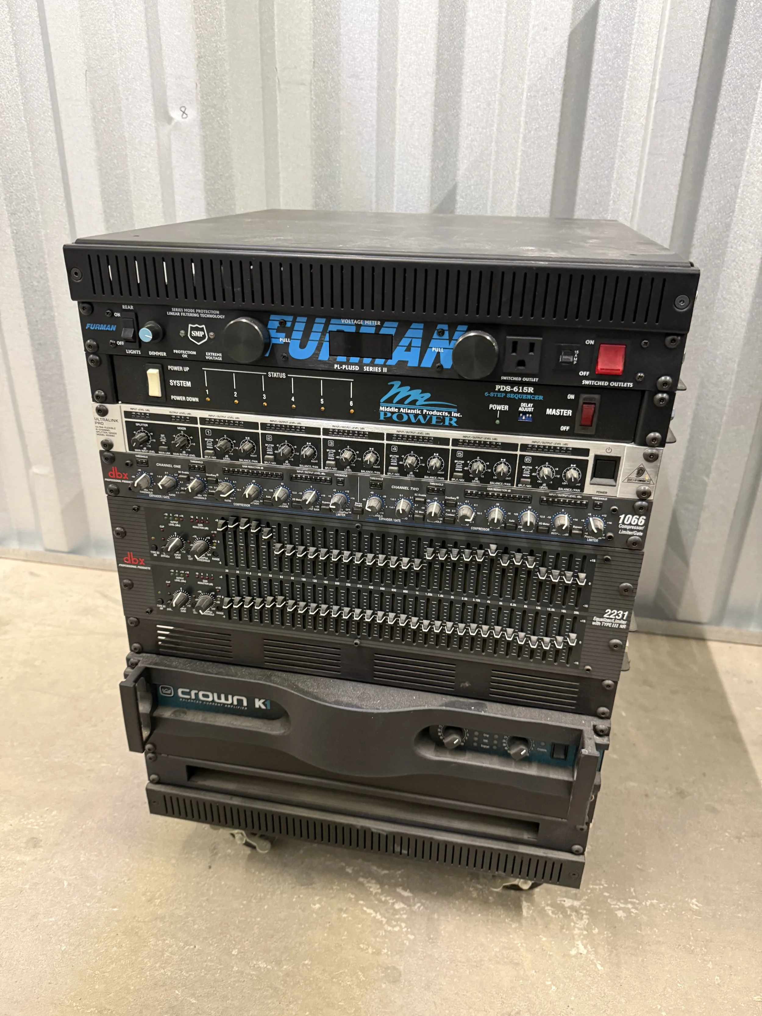 218.  Component cart, 19x20x29", components not included, as is smoking environment