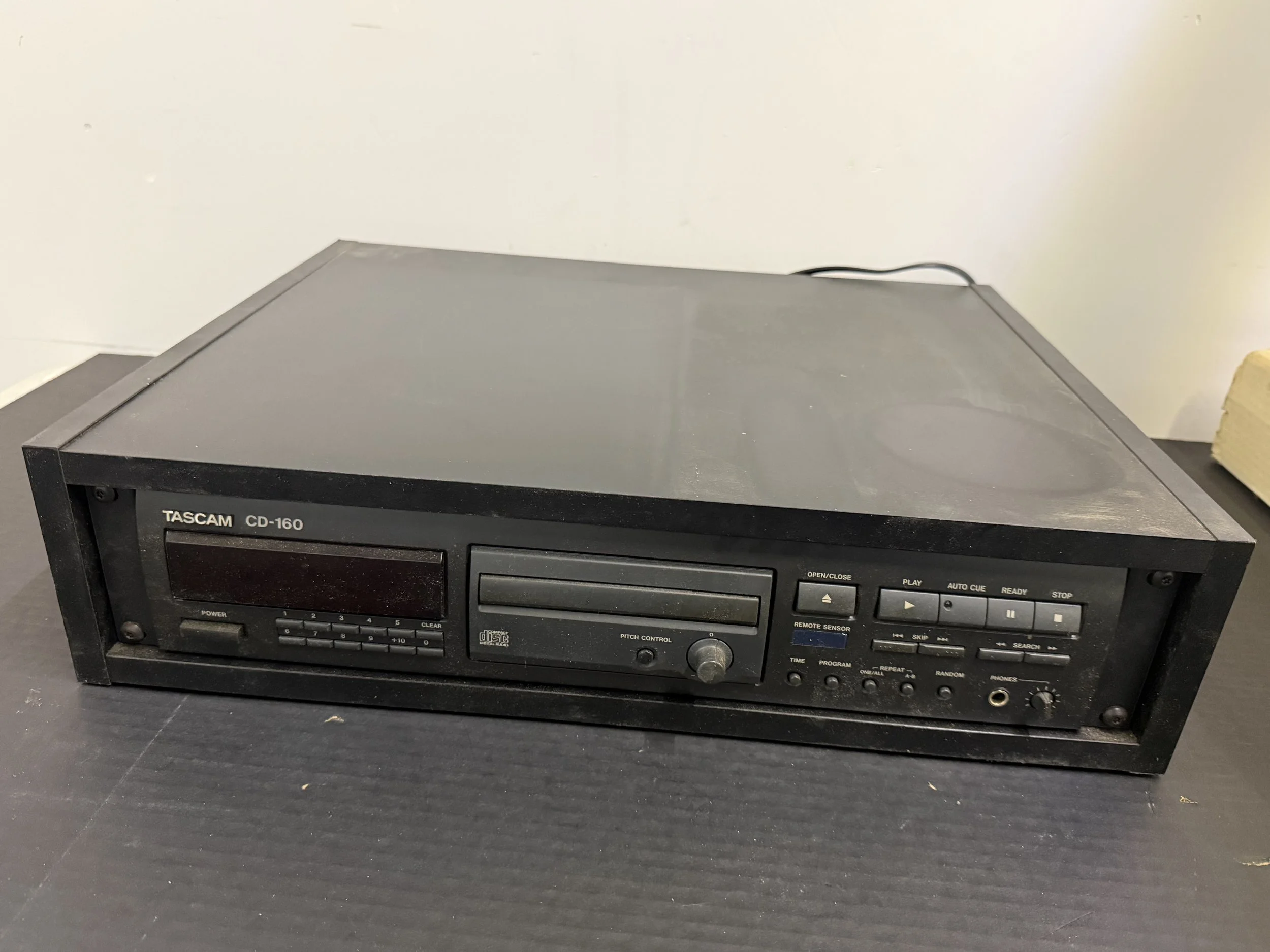209.  Tascam CD-160 CD player, not tested, as is smoking environment