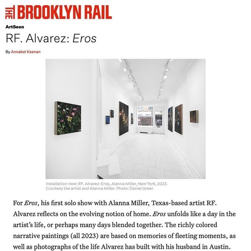 RF. Alvarez: Eros | Brooklyn Rail