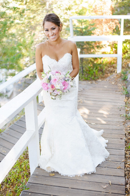 Bridal Portrait with Bouquet in Orange County CA