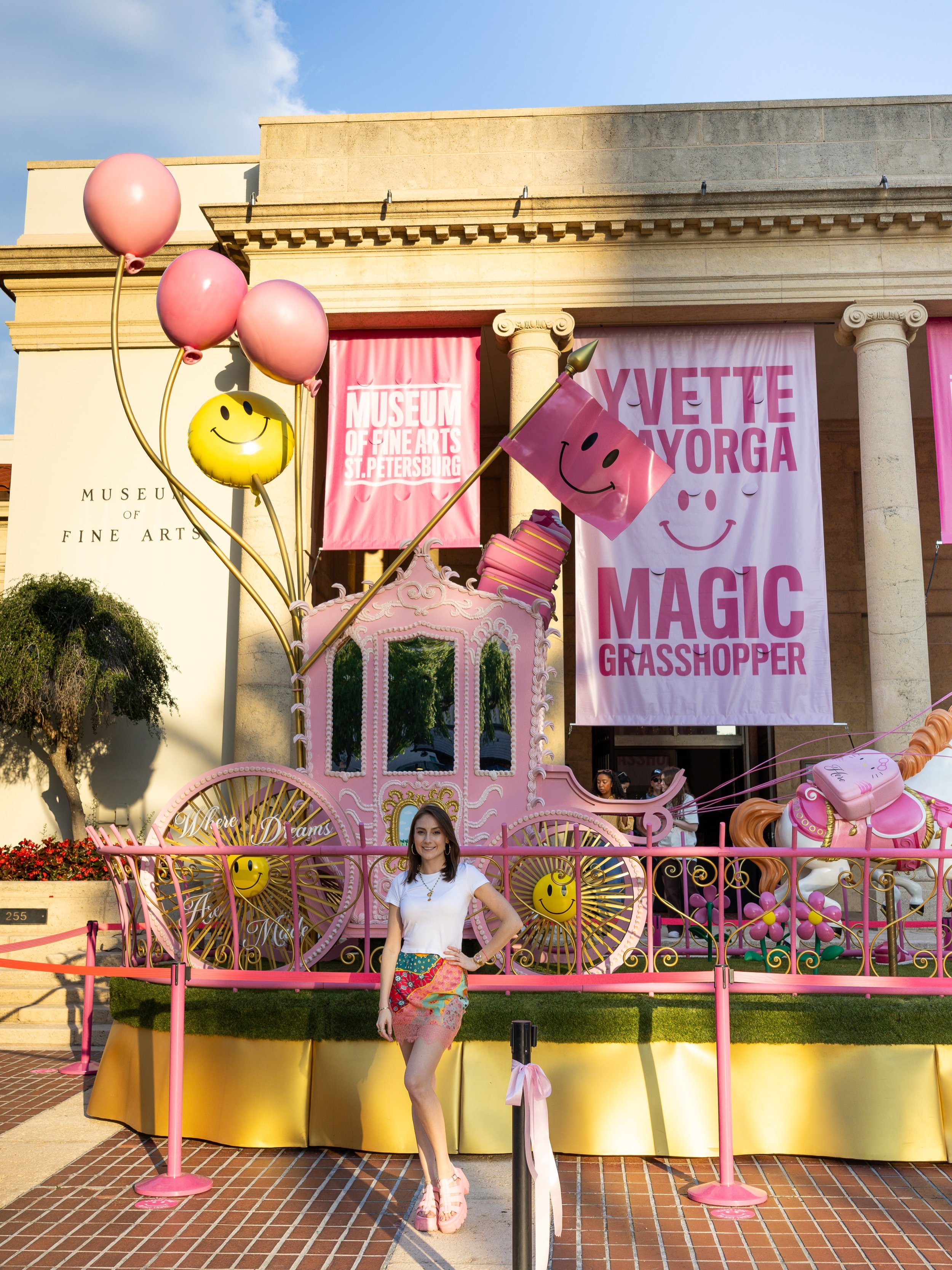 Your long weekend plans have got to include a selfie in front of the dreamy &ldquo;Magic Grasshopper&rdquo; installation outside of @mfastpete through JULY 26 and honestly&hellip; she&rsquo;s the main character of downtown St. Pete this season. 💅💖?