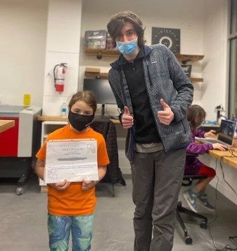 Final day of Minecraft Tech Club and we'll be sad to see them go! 
Big shout out to our super star instructor Griffin Riguedell for a fun and engaging program introducing the kids to the concepts of coding and game design. Plus a little bit of gamin