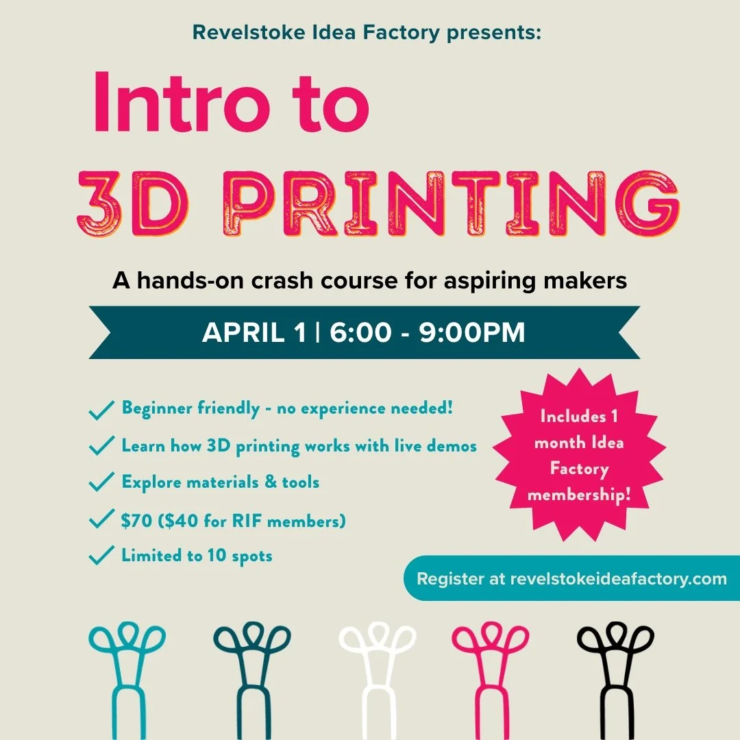 Want to learn about 3d printing but don&rsquo;t know where to start? Join us April 1st for a hands-on intro course to 3d printing! No experience needed. Register at the link in bio.