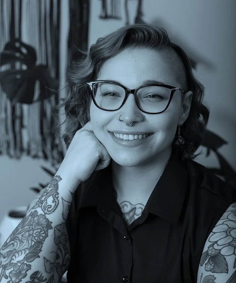 Gia Scalise Monochromatic Blue Portrait