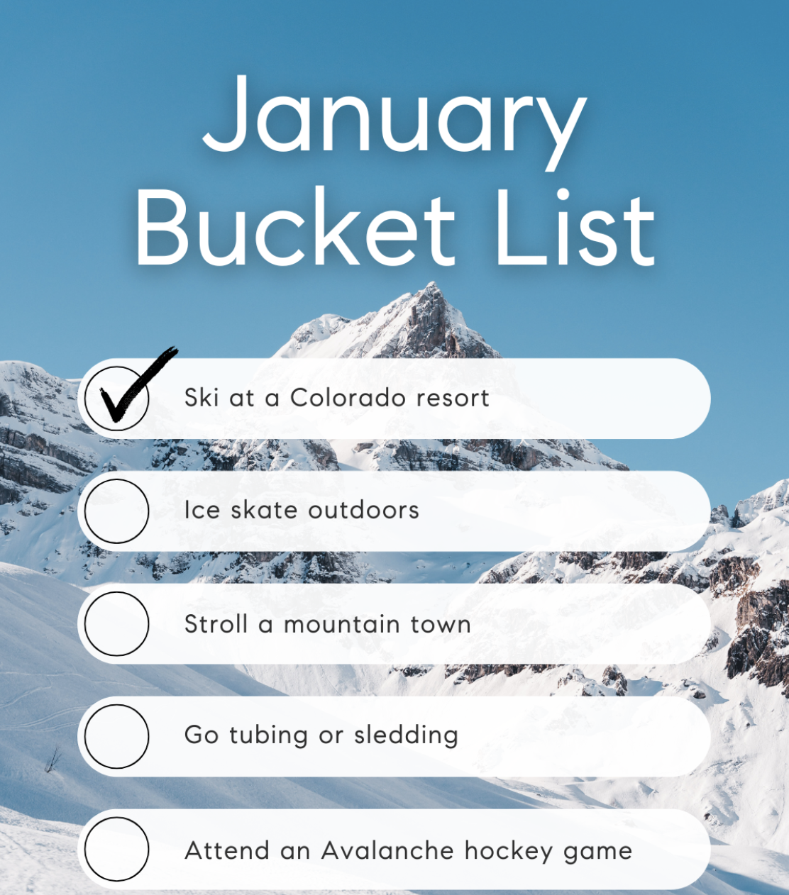 January Bucket List