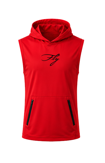 Sleeveless Hoodie Tee RED front view.png