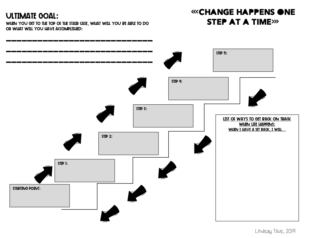 Stair Step Goal Worksheet