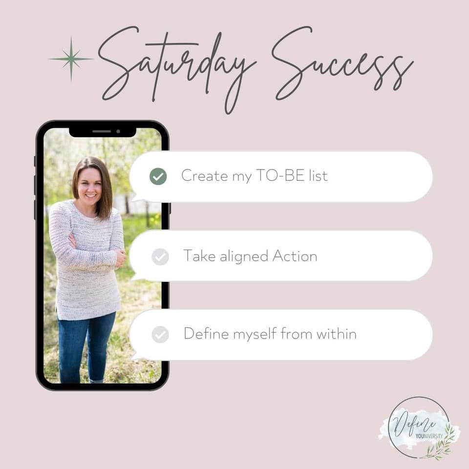 as YOU head into the weekend, 
instead of starting with your to-do list,
start writing your to-BE list 

who will YOU be today? 
what values will shine? 
what feeling do you desire to feel?

who will YOU show up as&hellip;

as YOU take aligned action