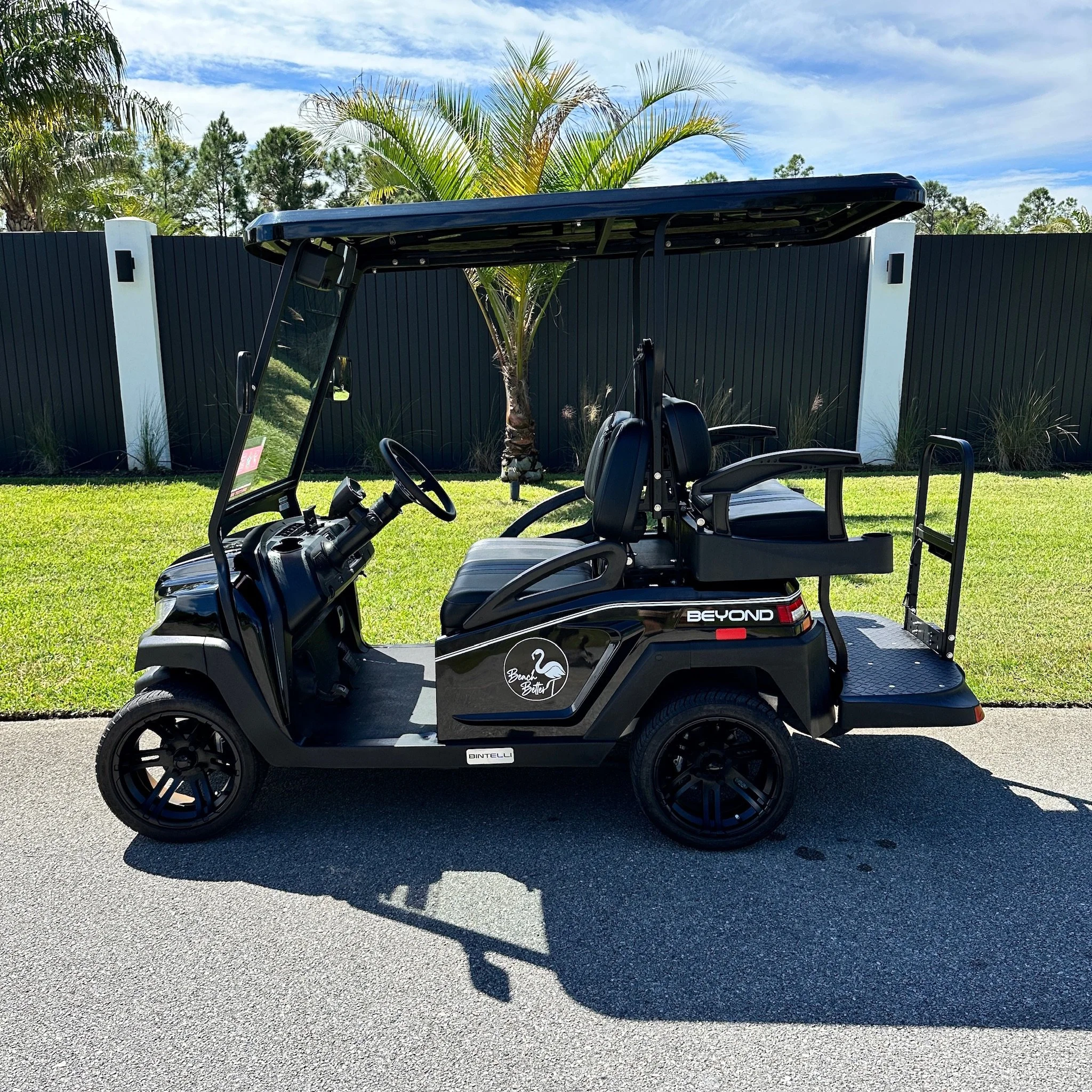 Used 4 Seat Bintelli Black Electric Golf Cart - Always Beach Better