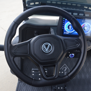 VCarts eSeries golf cart steering wheel — Beach Better rental fleet
