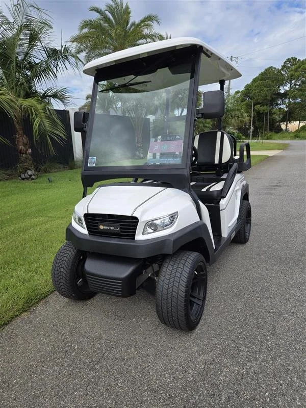 4WB26L luxury white 4-seat extended-range electric golf cart