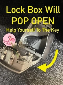 Lockbox open with the vehicle key inside
