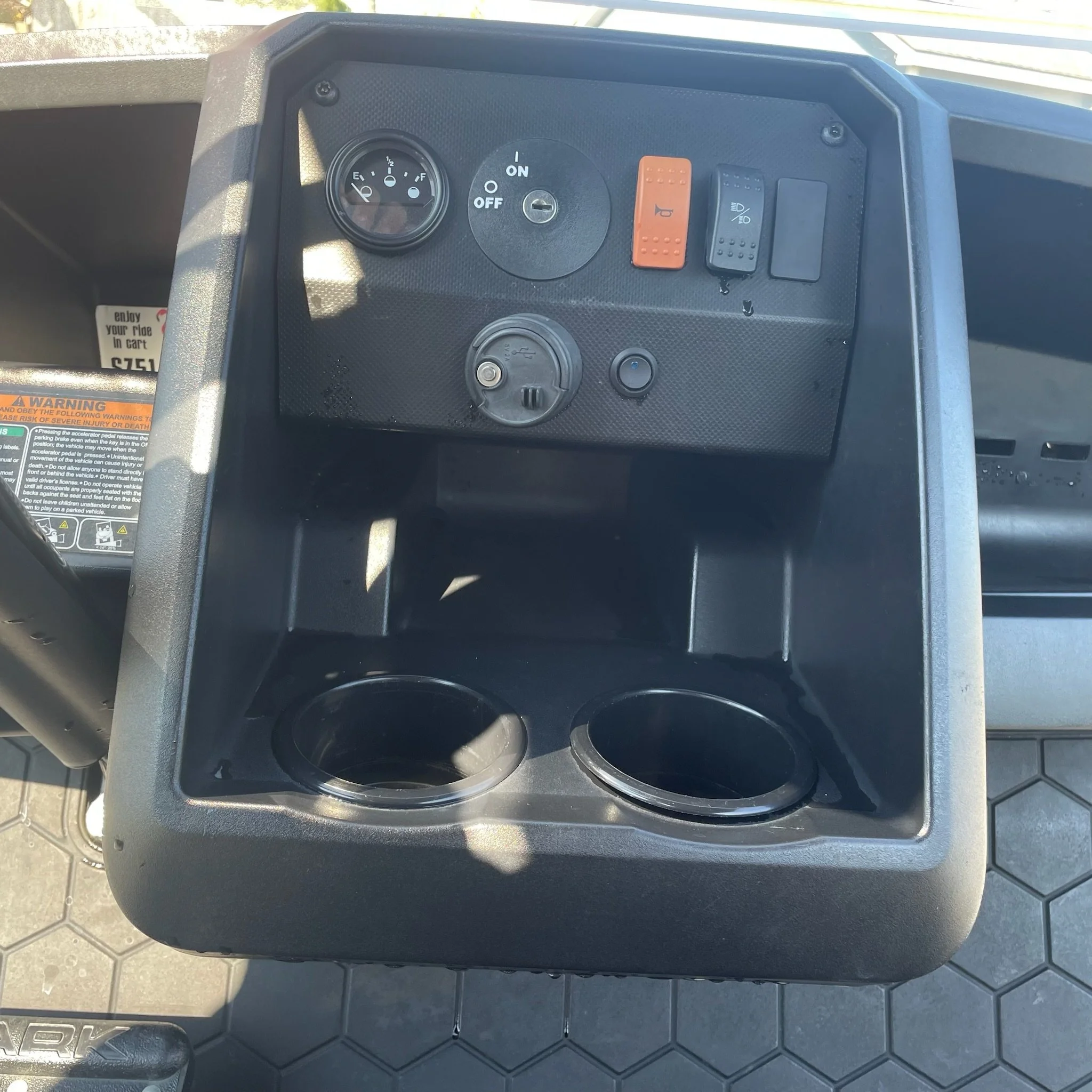 Lifted Gas ASPT Silver 6 Seat Golf Cart & Soundbar - Always Beach Better